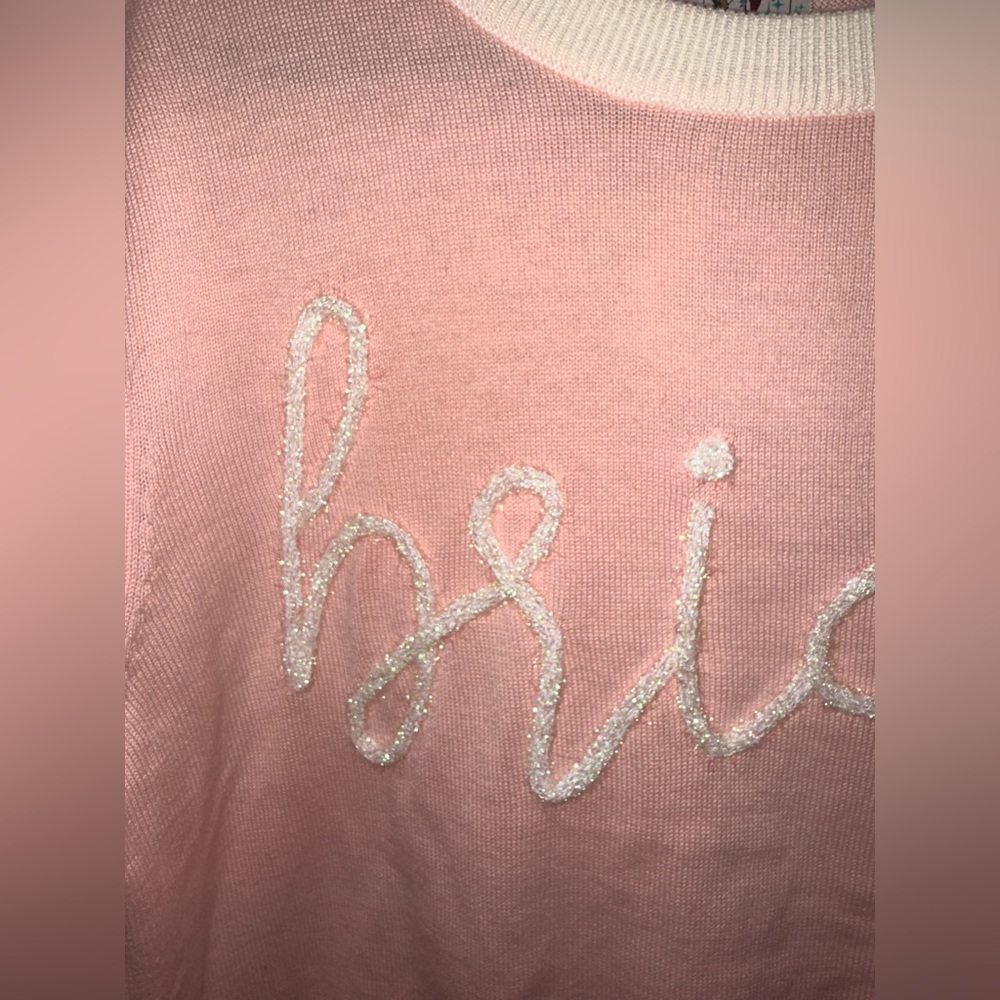 QUEEN OF SPARKLES Bride Glitter Script
Sweater SIZE: SMALL NWT - Picture 6 of 12